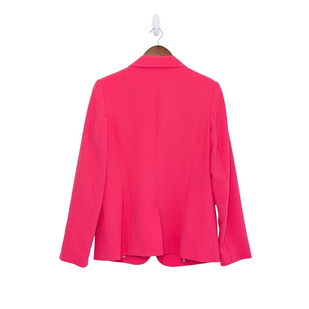 Liz Claiborne Hot Pink Blazer Womens 10 Career Barbie Workwear Bold Bright - Picture 2 of 8